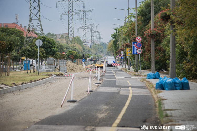 A tervezett ütemben halad az angyalföldi Göncöl utca korszerűsítése